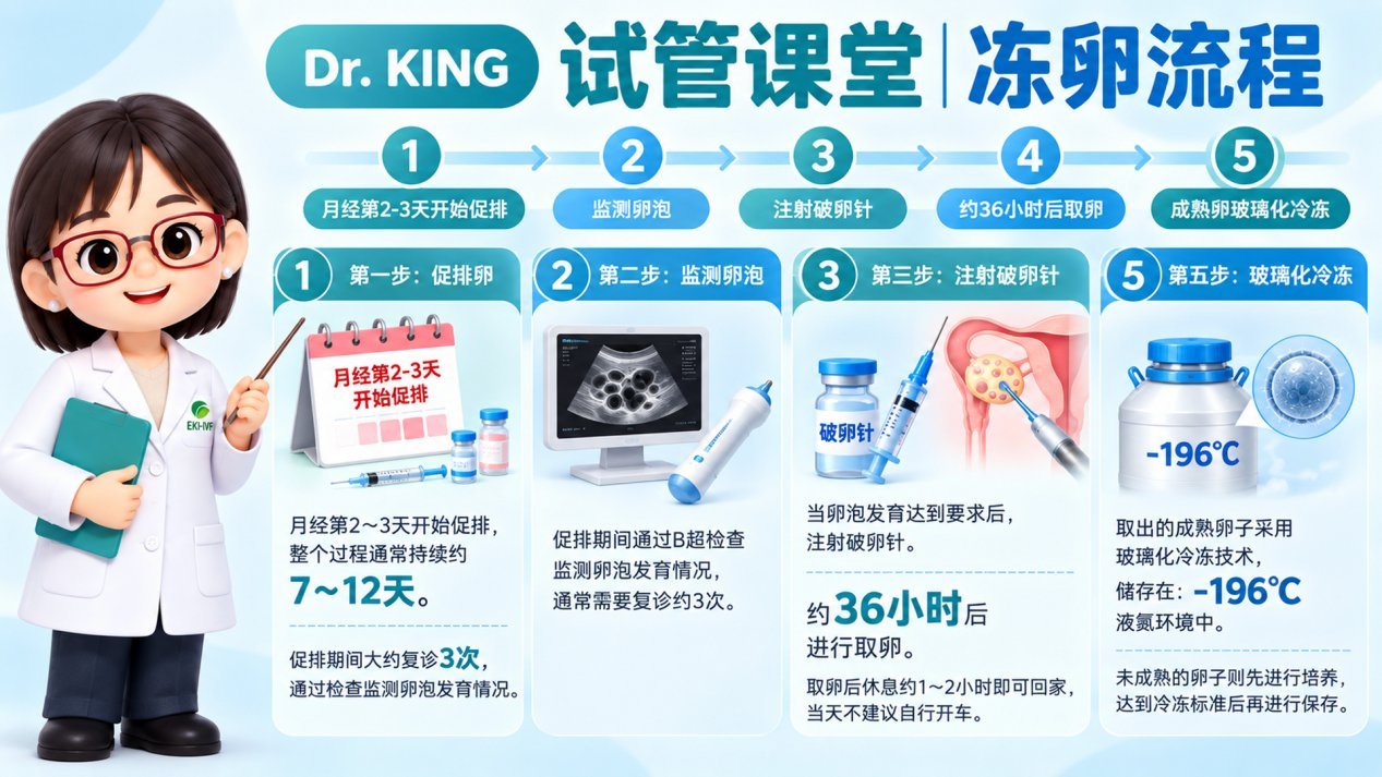 冻卵流程示意图