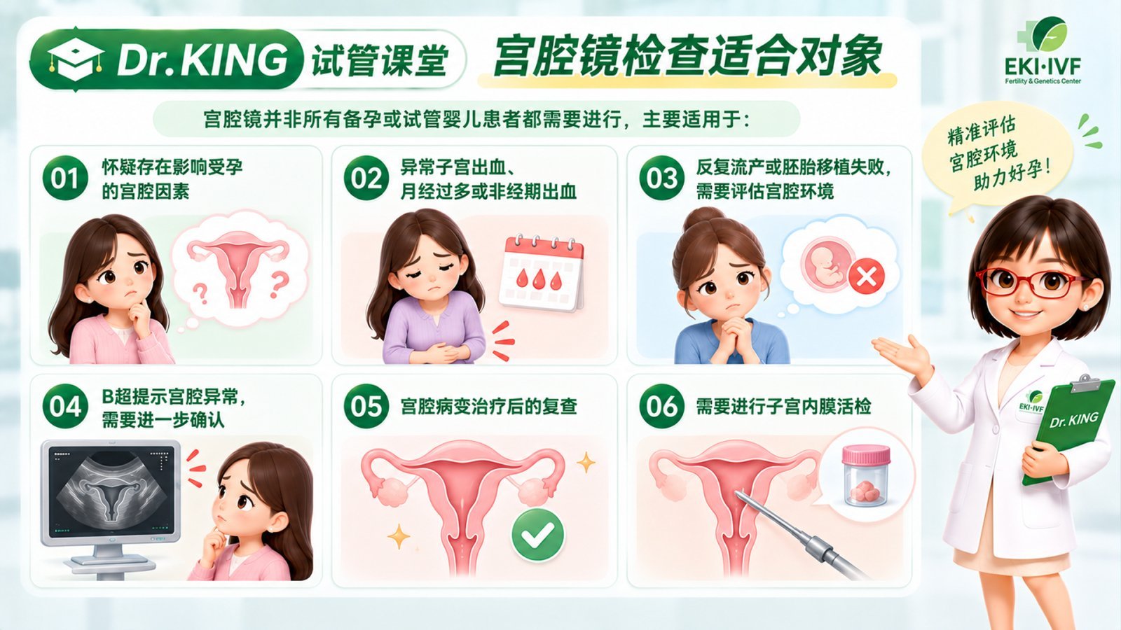 宫腔镜检查适合对象示意图
